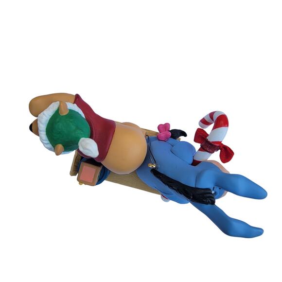 Vintage Winnie the Pooh & Eeyore Christmas Ornament on Sled Disney 2000s - Picture 9 of 10